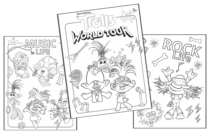 Trolls World Tour FREE Activity Sheets and Printables - SheSaved®