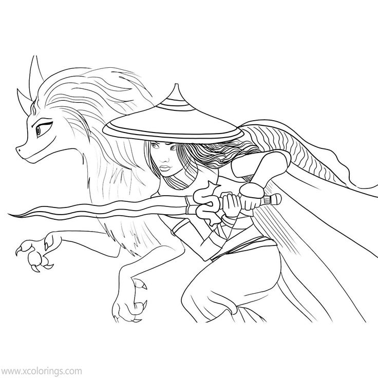 Raya And The Last Dragon Coloring Pages Outline. in 2021 | Dragon coloring  page, Dragon sketch, Disney coloring pages