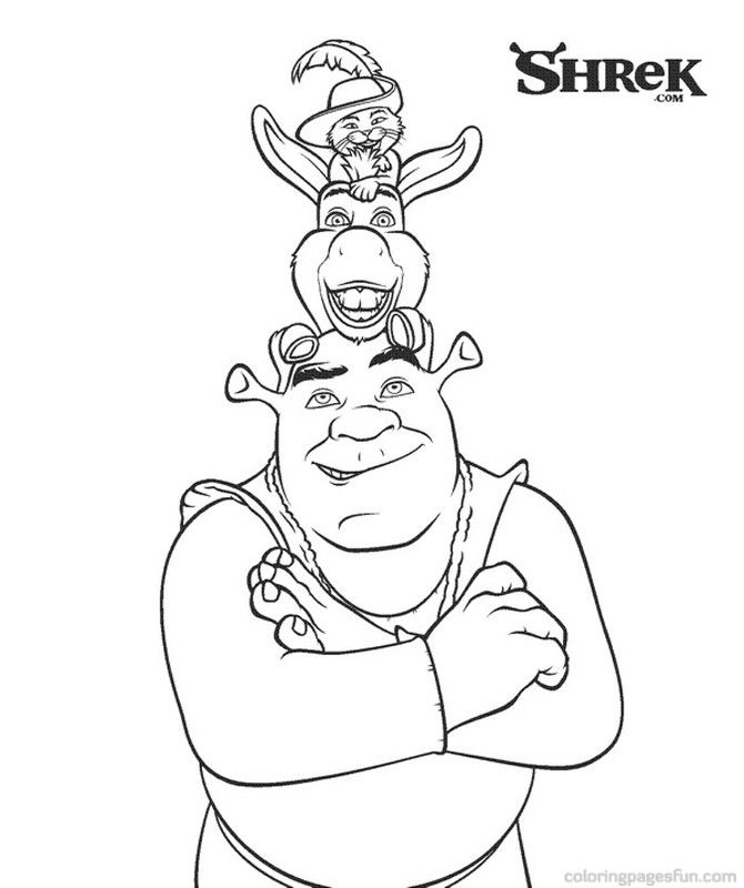 Shrek | Coloring pages, Coloring ...