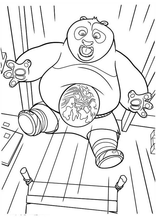 Po's Big Stomach from Kung Fu Panda Coloring Page: Po's Big ...