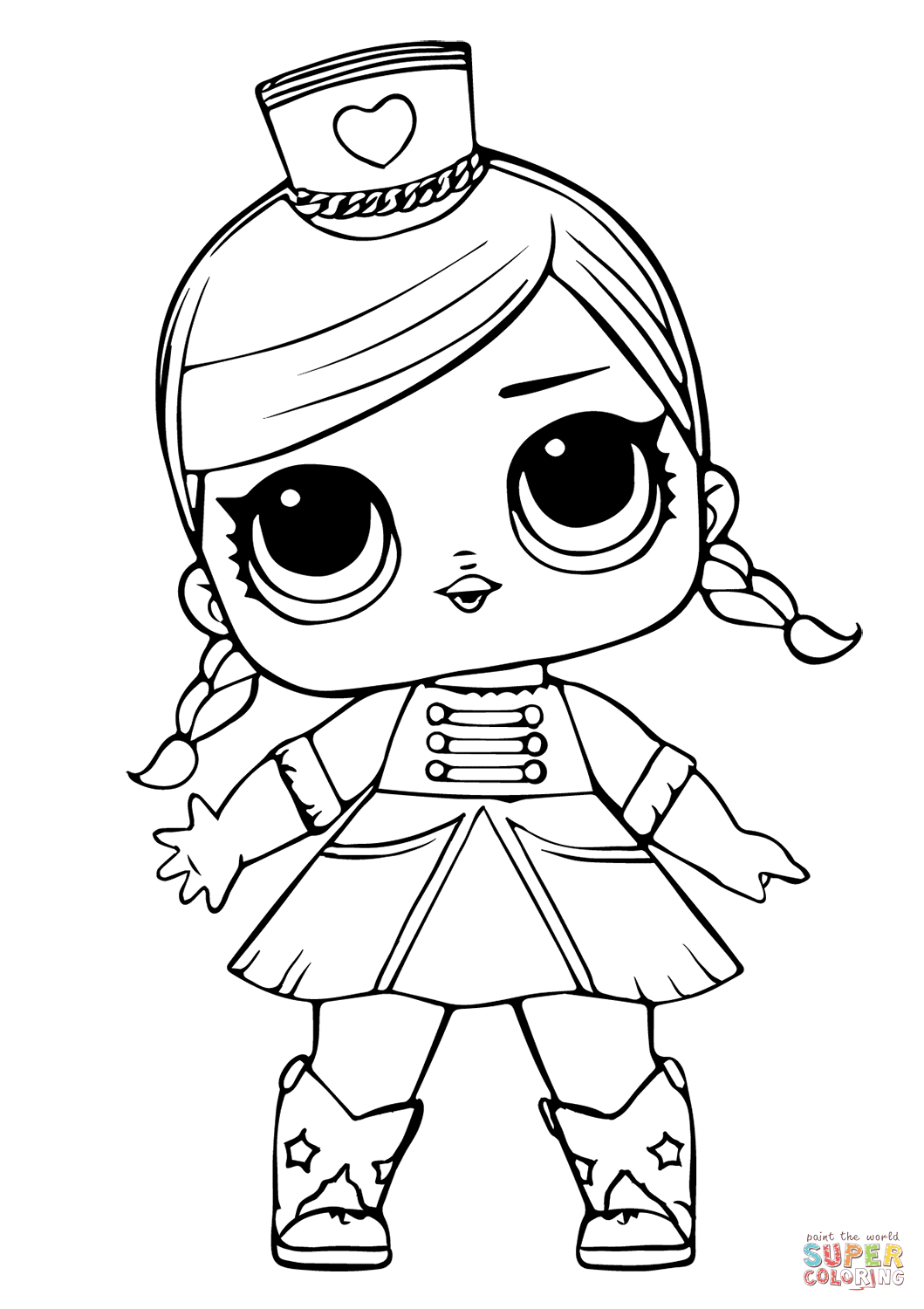 LOL Doll Majorette coloring page | Free Printable Coloring Pages