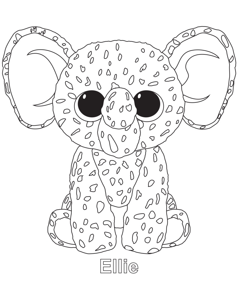 Ellie Beanie Boo Coloring Page - Free ...