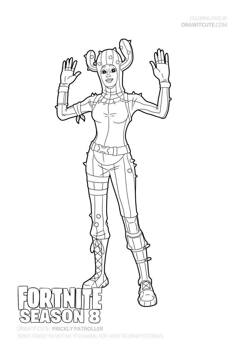 Prickly Patroller | Fortnite coloring page - Color for fun