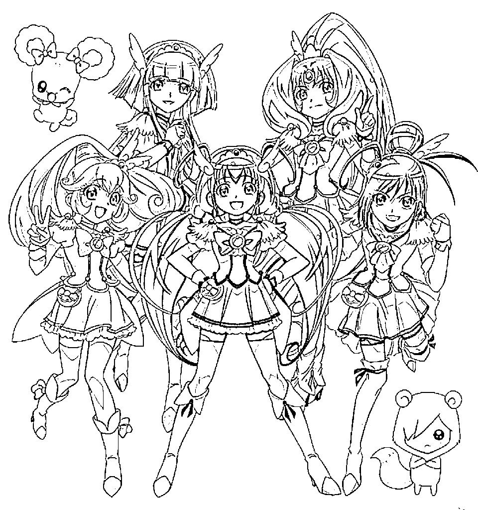 Glitter Force Coloring Pages - Coloring Home