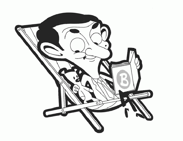 Mr bean to color for kids - Mr Bean Kids Coloring Pages