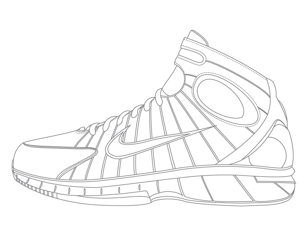 nike shoe coloring page - Clip Art Library