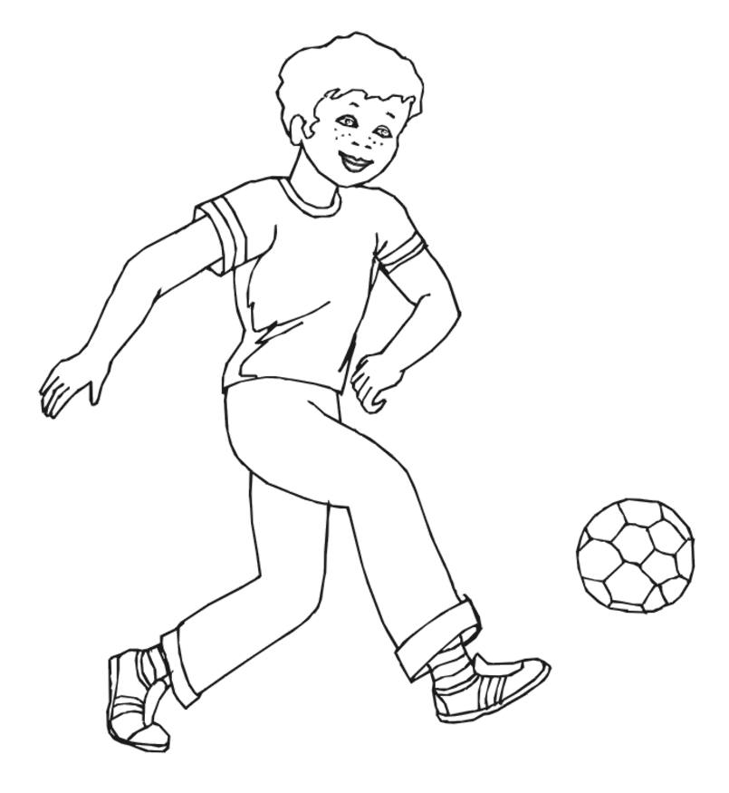 Soccer player coloring pages to download and print for free
