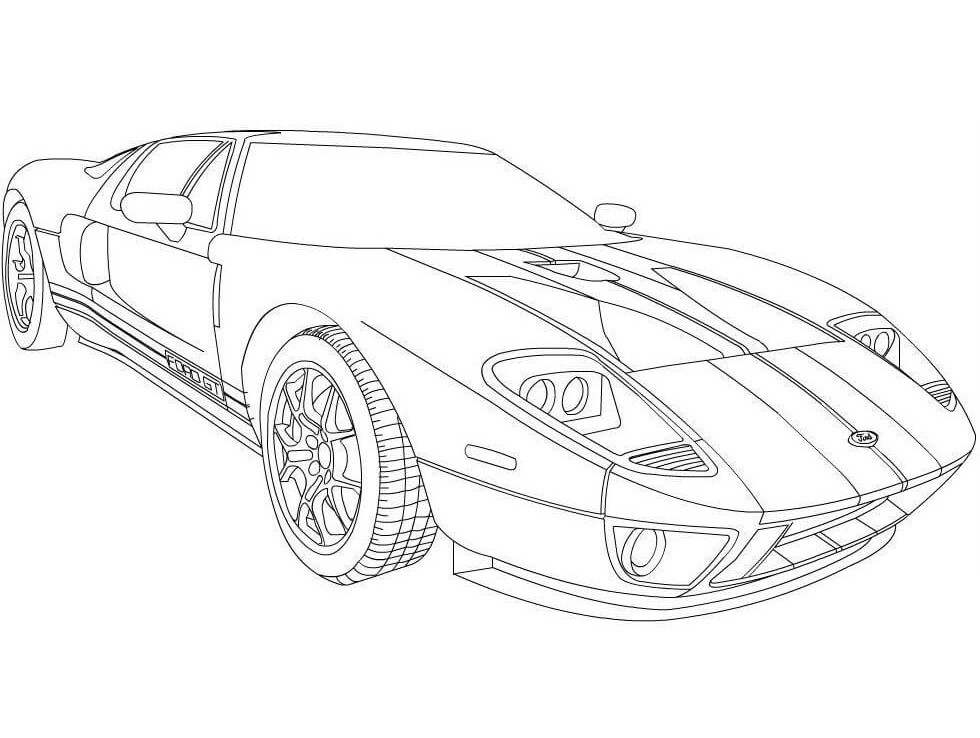 2006 Ford GT coloring page - Free Coloring Library