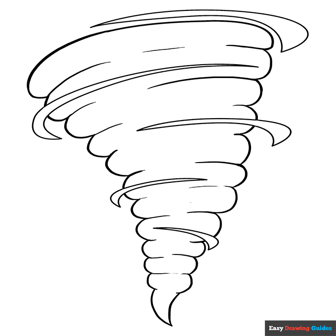 Tornado Coloring Page | Easy Drawing Guides