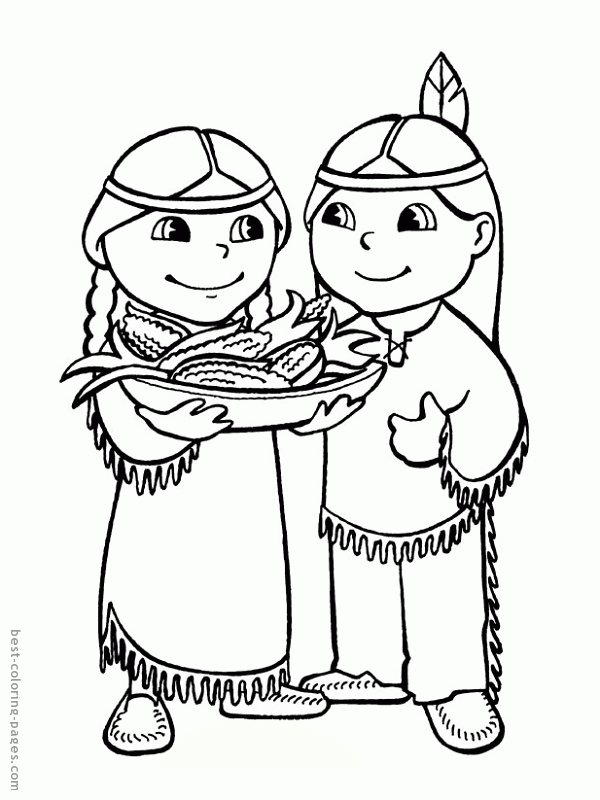 Indian Children Coloring Pages - Coloring Home