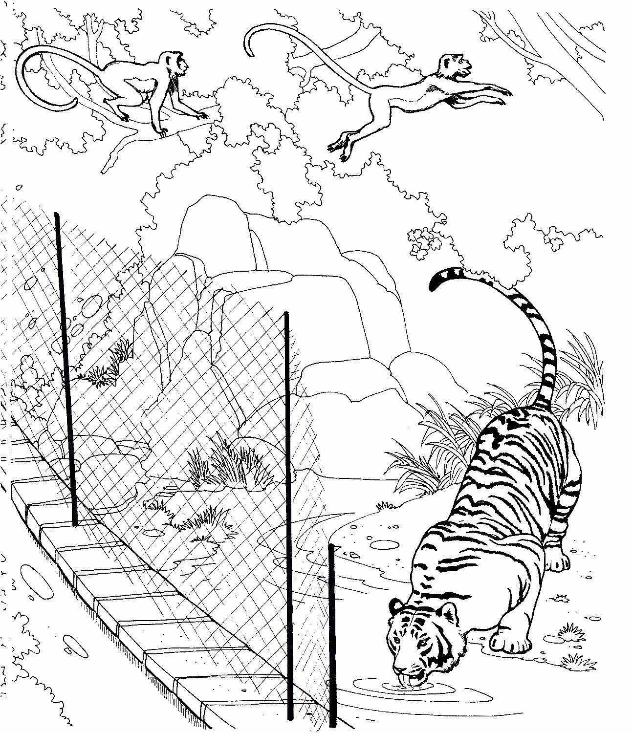 Zoo Scene Coloring Pages - Coloring Page Photos - Coloring Home