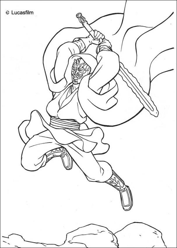 STAR WARS coloring pages - The Sith Darth Maul