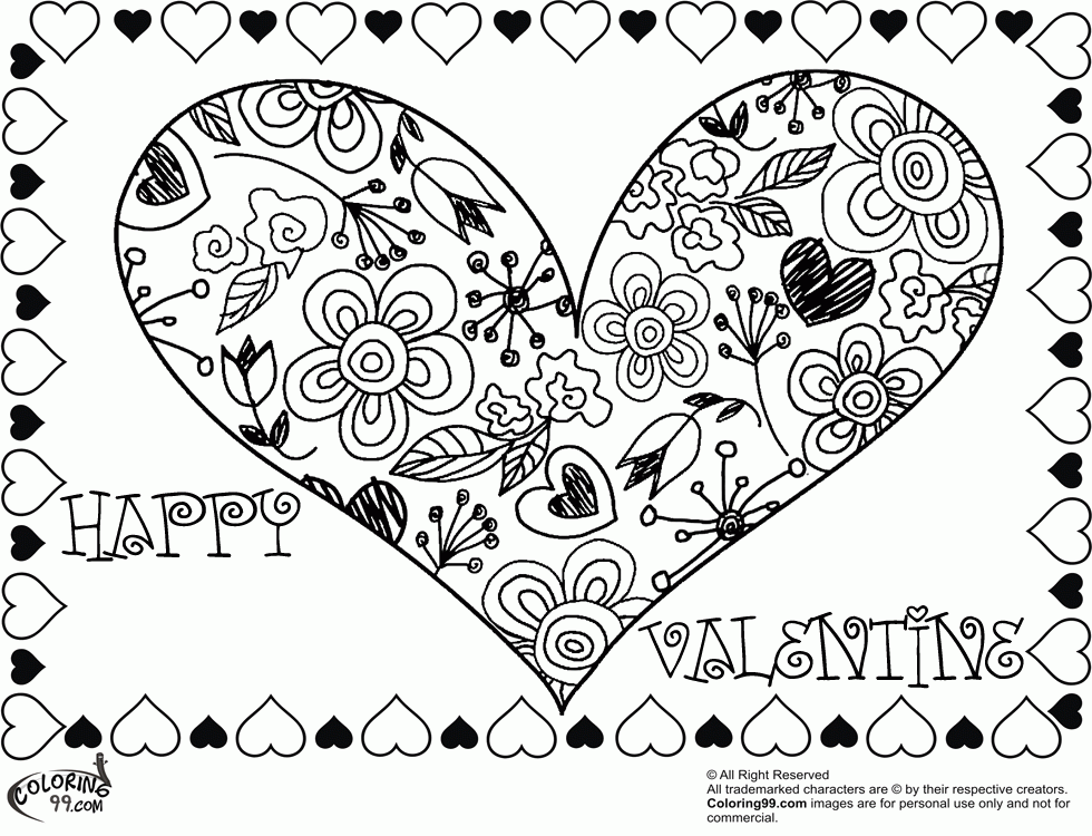 Valentine Heart Coloring Pages (19 Pictures) - Colorine.net | 4146