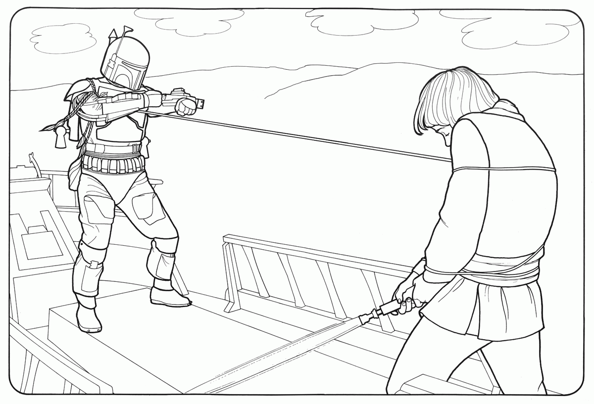 Printable Coloring Pages Jedi Star Fighters
