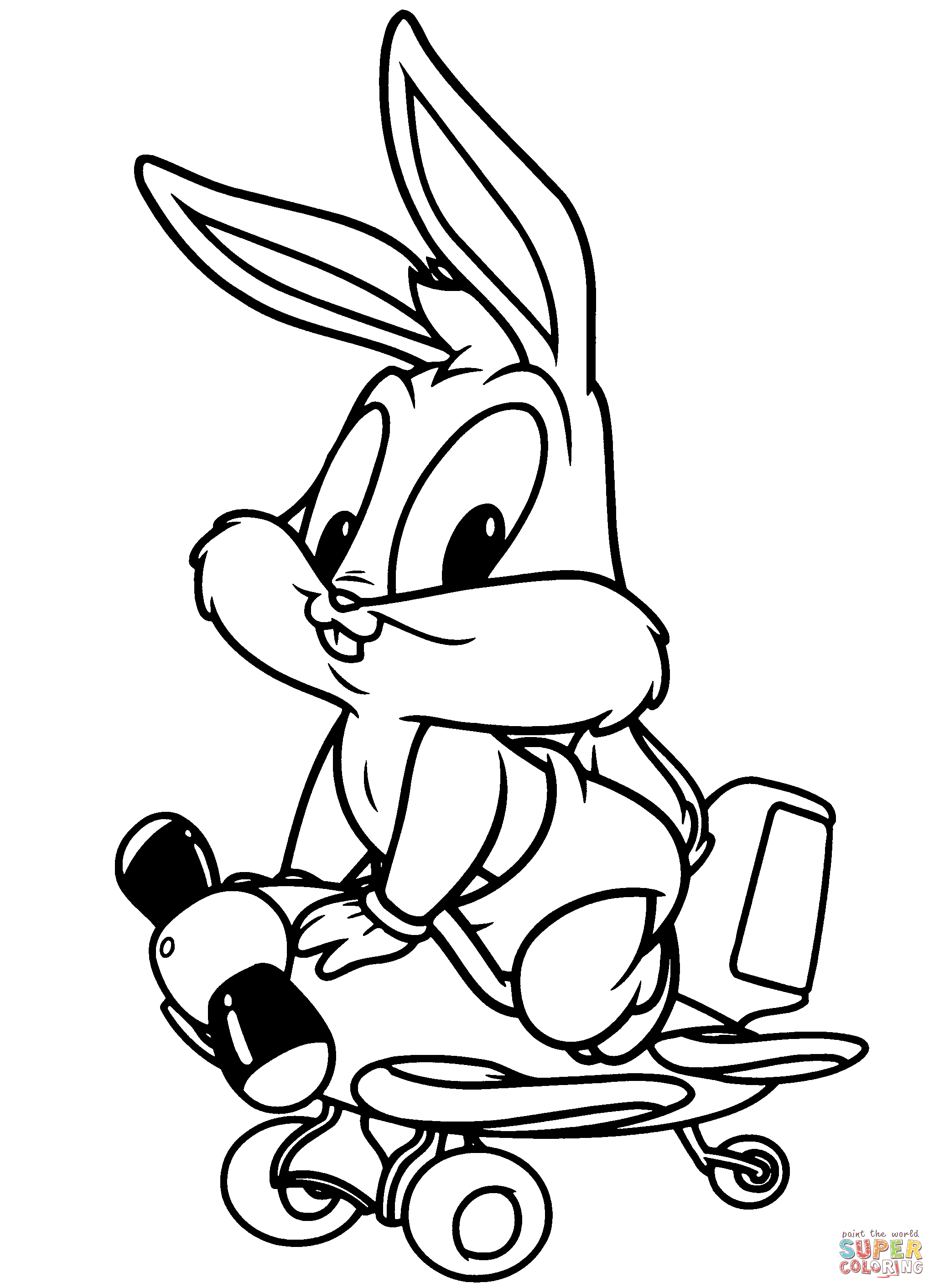 Baby Looney Tunes Bugs Bunny coloring page | Free Printable ...