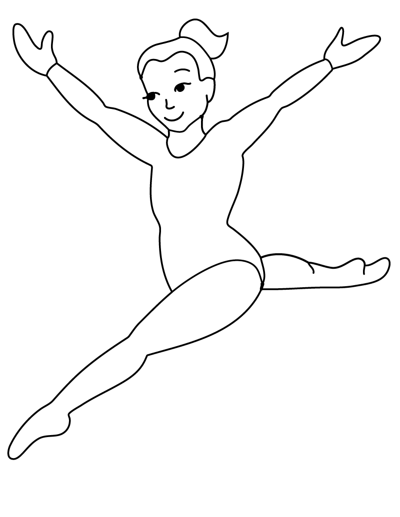 Free Printable Gymnastics Coloring Pages For Kids