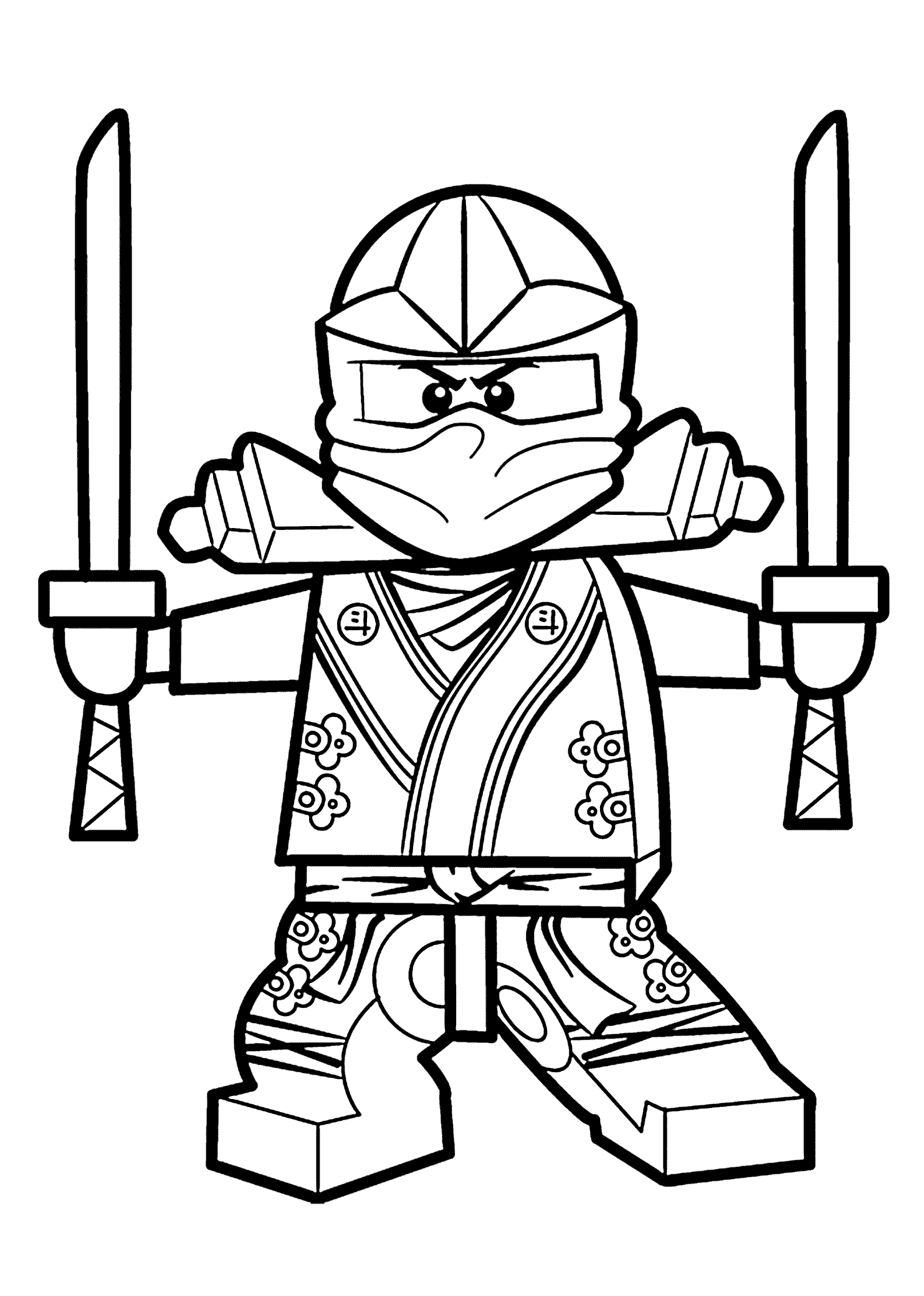 Green Ninja coloring pages for kids, printable free. Lego coloring ...