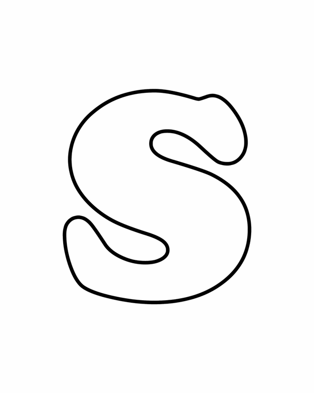 Printable letters: Letter for coloring: S