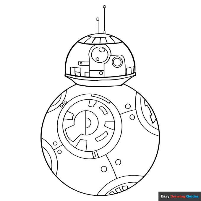 BB-8 from Star Wars Coloring Page | Easy Drawing Guides