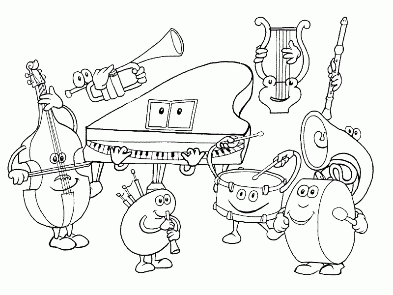 Music Coloring Pages Free Printable - Coloring Home