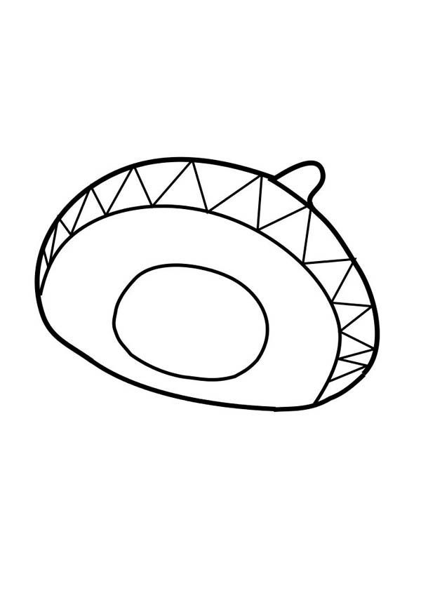 Mexican Hat Sombrero at Mexican Fiesta Coloring Page: Mexican Hat ...