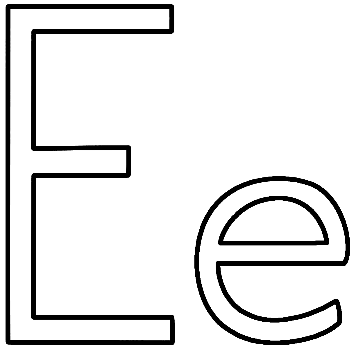 Letter E Coloring Page - Coloring Home