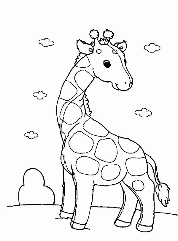 Cute Coloring Pages Of Giraffes Coloring Home