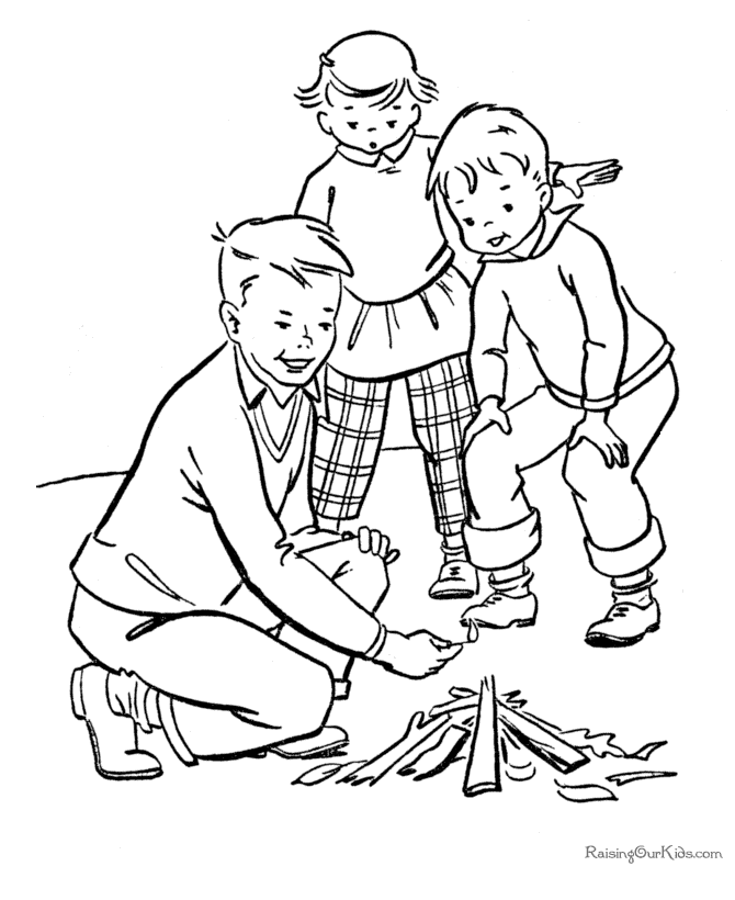Free printable camping coloring pages 007