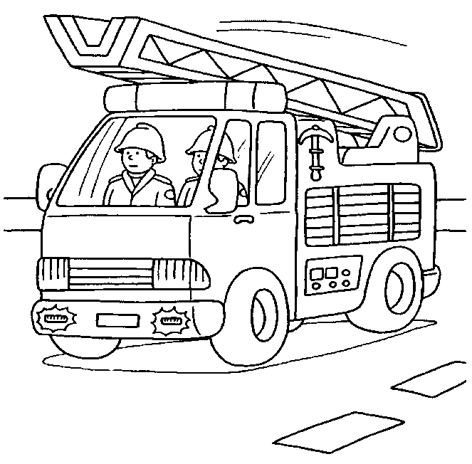 Fire department free to color for kids - Fire Department Kids Coloring Pages
