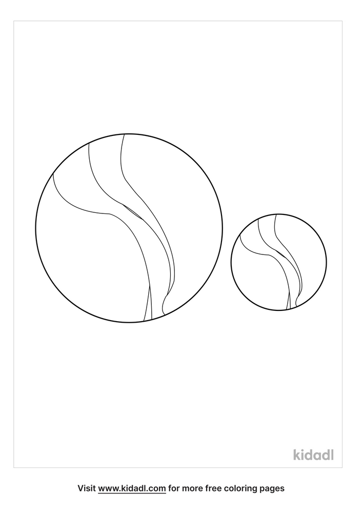 Marble Ball Coloring Page. Free Emojis Shapes And Signs Coloring Page