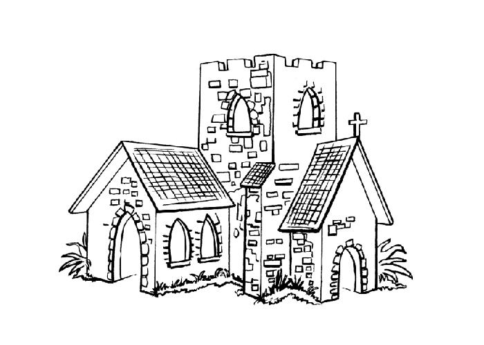 Old church coloring pages – Coloring pages