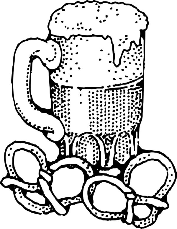 Beer And Pretzels Coloring Pages : Best Place to Color | Coloring pages,  Coloring books, Coloring pictures