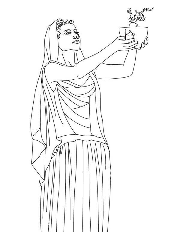 Hestia from Greek Gods and Goddesses Coloring Page | Greek gods and  goddesses, Greek gods, Greek mythology art