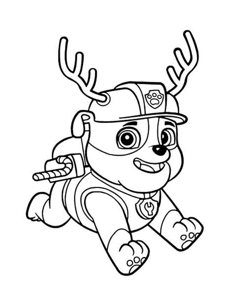 Rubble Paw Patrol coloring pages. Download and print Rubble Paw Patrol  coloring pages