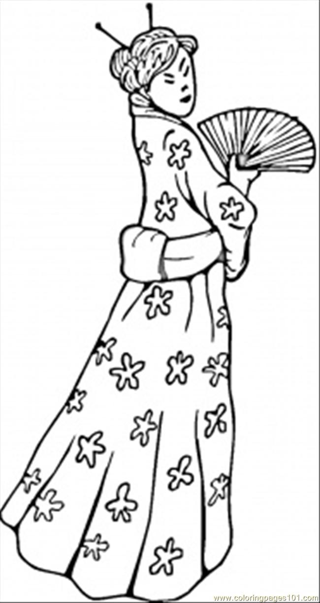Chinese Woman Coloring Page for Kids - Free China Printable Coloring Pages  Online for Kids - ColoringPages101.com | Coloring Pages for Kids