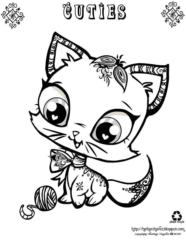 Animal Cuties Coloring Pages Printable - Coloring Pages For All Ages