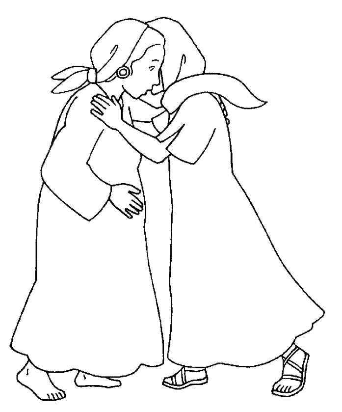 The Visitation Coloring Page Coloring Home