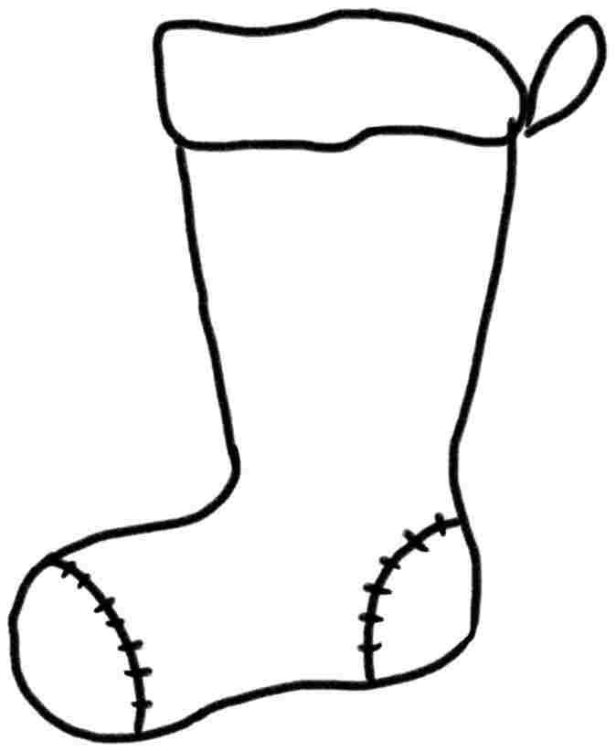 Coloring Pages Christmas Stocking - Coloring Page
