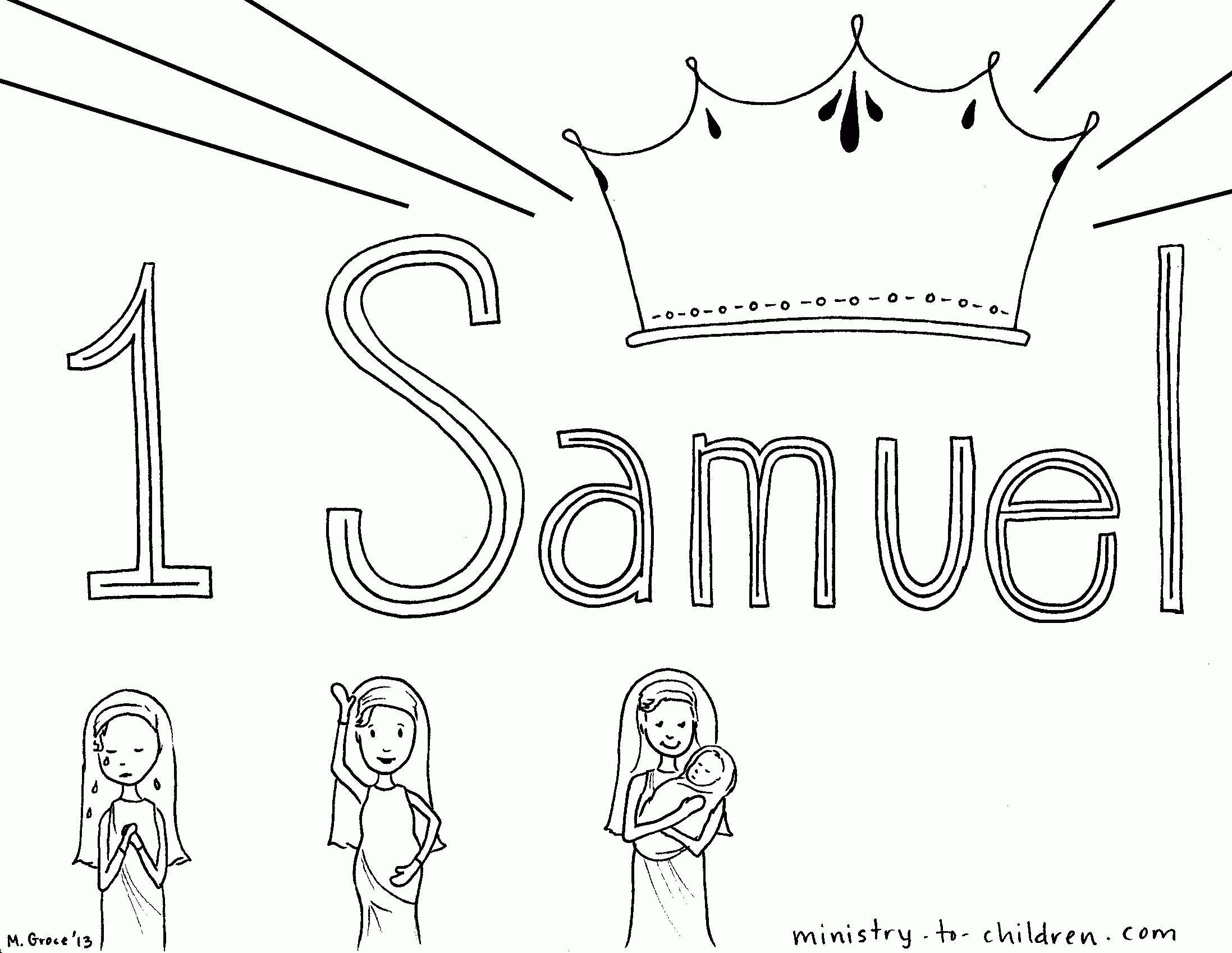 Book of 1 Samuel" Bible Coloring Page