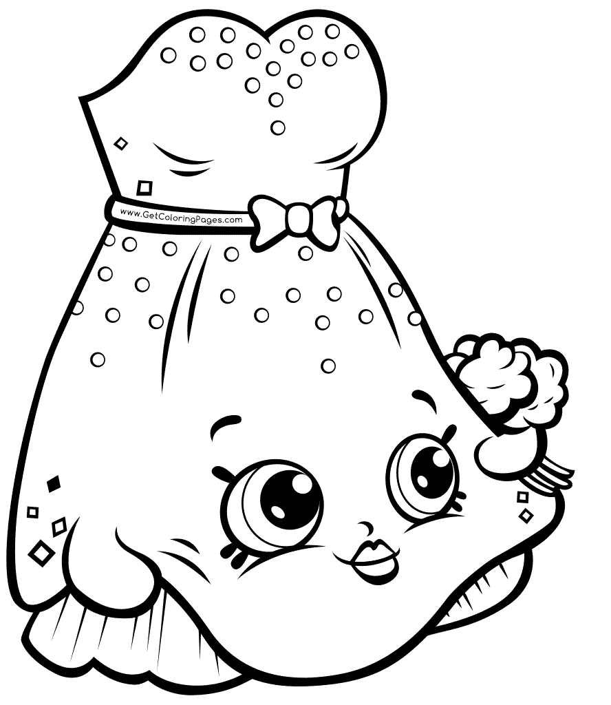 Wedding Dress Shopkins 7 Coloring Page | #1390285 - PNG Images - PNGio