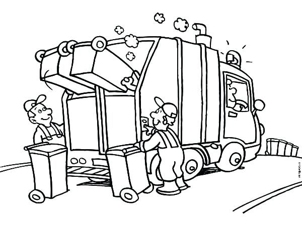 Garbage Truck Coloring Page 7