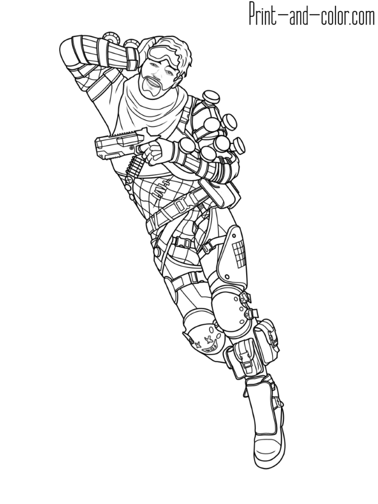 Apex Legends coloring page Mirage | Coloring pages, Sketches, Color