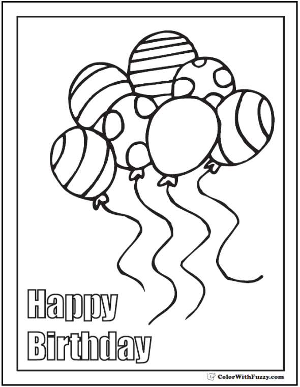 Birthday Coloring Page Printable And Customizable - Coloring Home