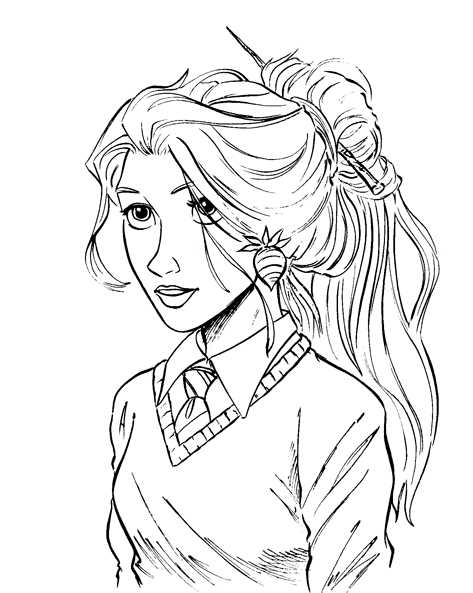 Harry Potter Coloring Page Luna - Coloring Home
