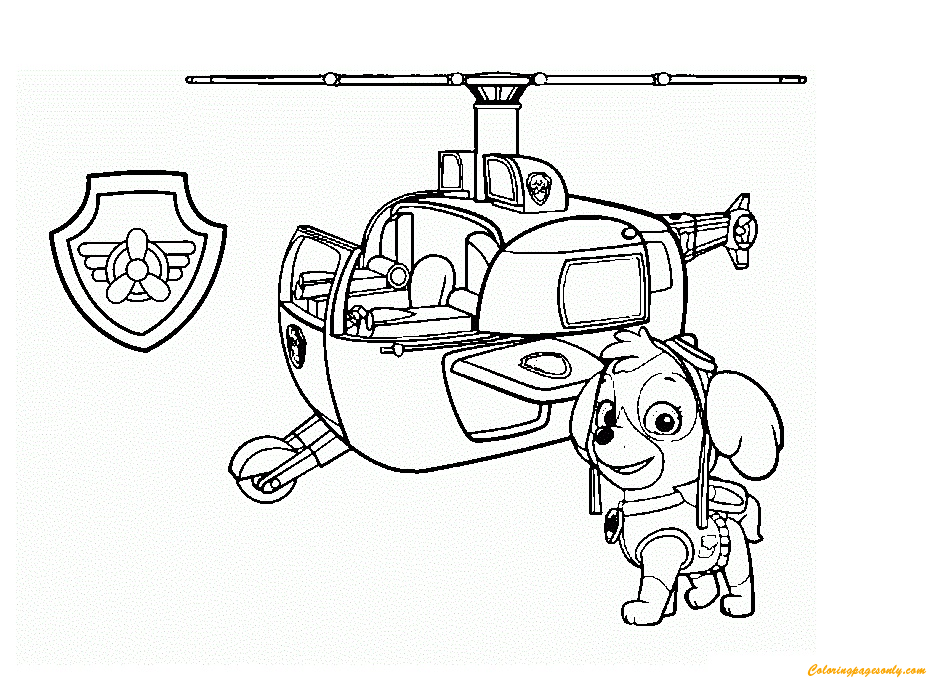Paw Patrol Skye Want To Fly Coloring Page - Free Coloring Pages Online