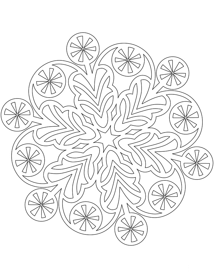 Snowflake with Lollipops Coloring Page - Free Printable Coloring Pages for  Kids