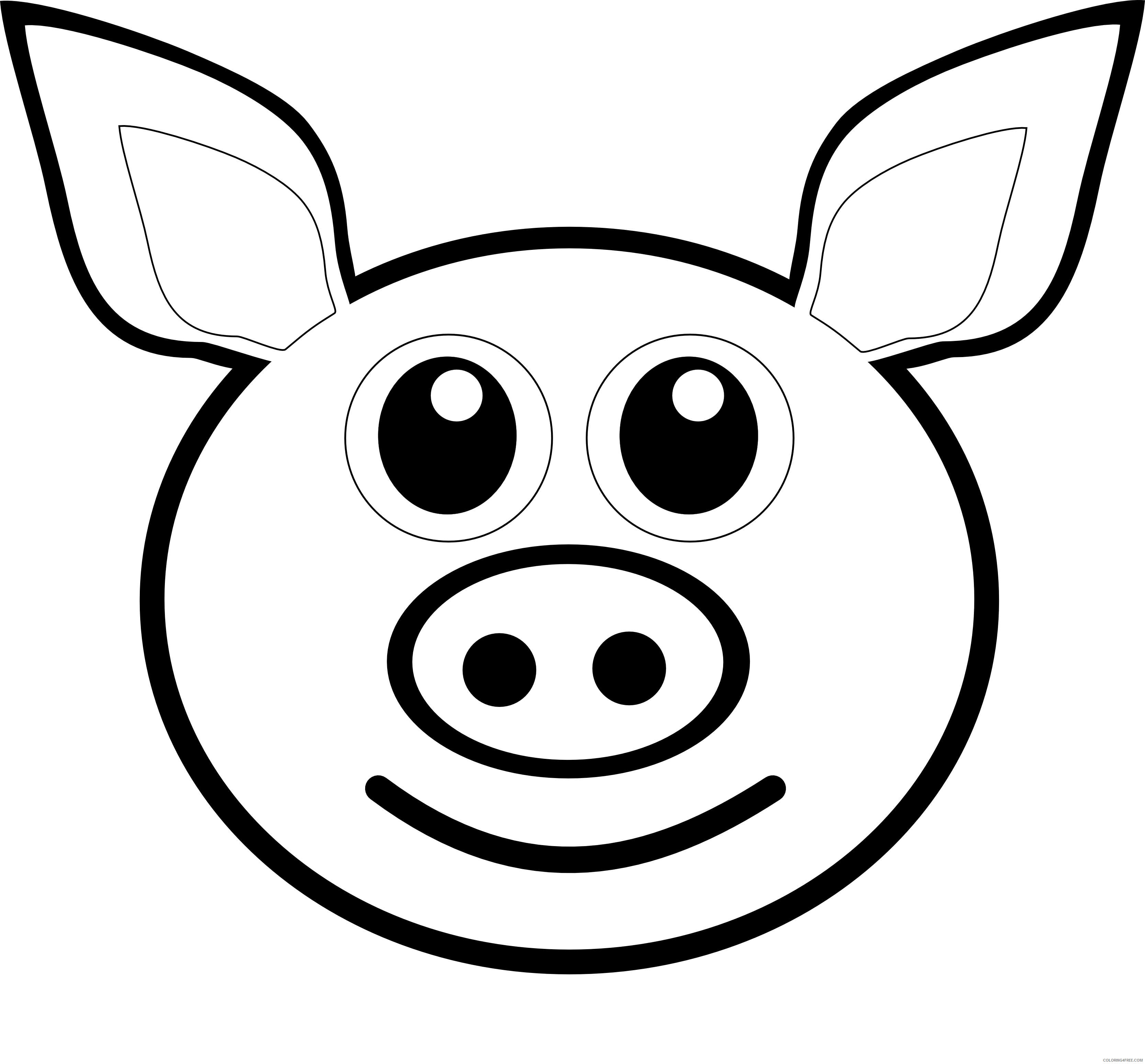 Pig Face Coloring Pages pig face 7caq6bkca png Printable Coloring4free -  Coloring4Free.com