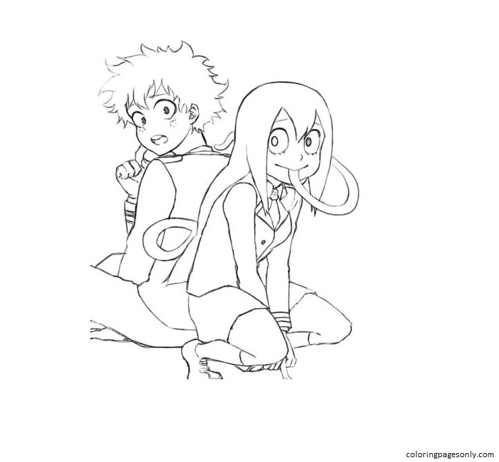 Teens in combat stance Coloring Pages - My Hero Academia Coloring Pages - Coloring  Pages For Kids And Adults