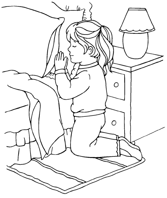 Free Children Praying Coloring Page, Download Free Children Praying  Coloring Page png images, Free ClipArts on Clipart Library