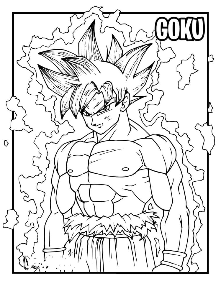 Son Goku Power Coloring Page - Free Printable Coloring Pages for Kids